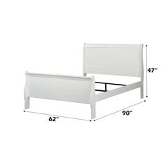 Louis Philippe White Queen Bed - Ornate Home