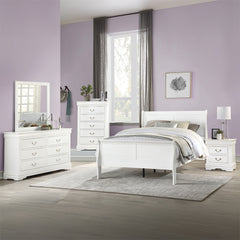 Louis Philippe White Queen Bed - Ornate Home