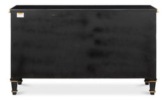 Louis Xvi Black Buffet - Ornate Home