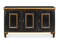 Louis Xvi Black Buffet - Ornate Home