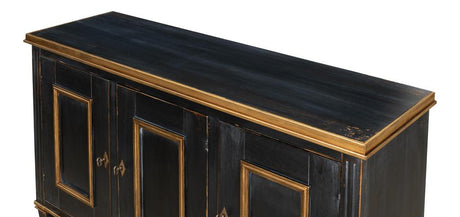 Louis Xvi Black Buffet - Ornate Home