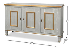 Louis Xvi Black Buffet - Ornate Home