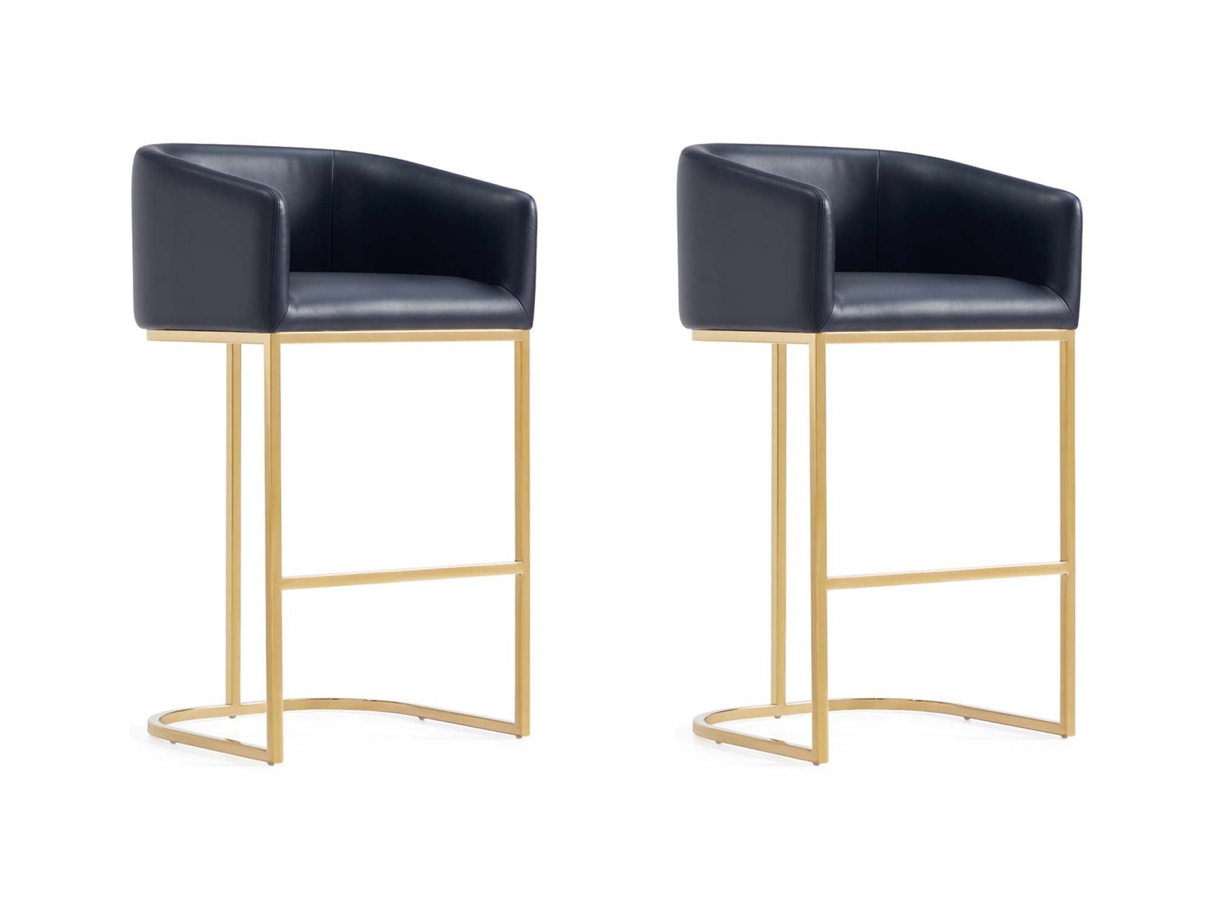 Louvre Barstool in Black (set of 2) - Ornate Home