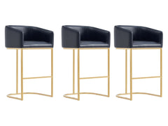 Louvre Barstool in Black (set of 3) - Ornate Home