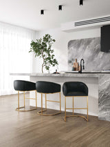 Louvre Barstool in Black (set of 3) - Ornate Home