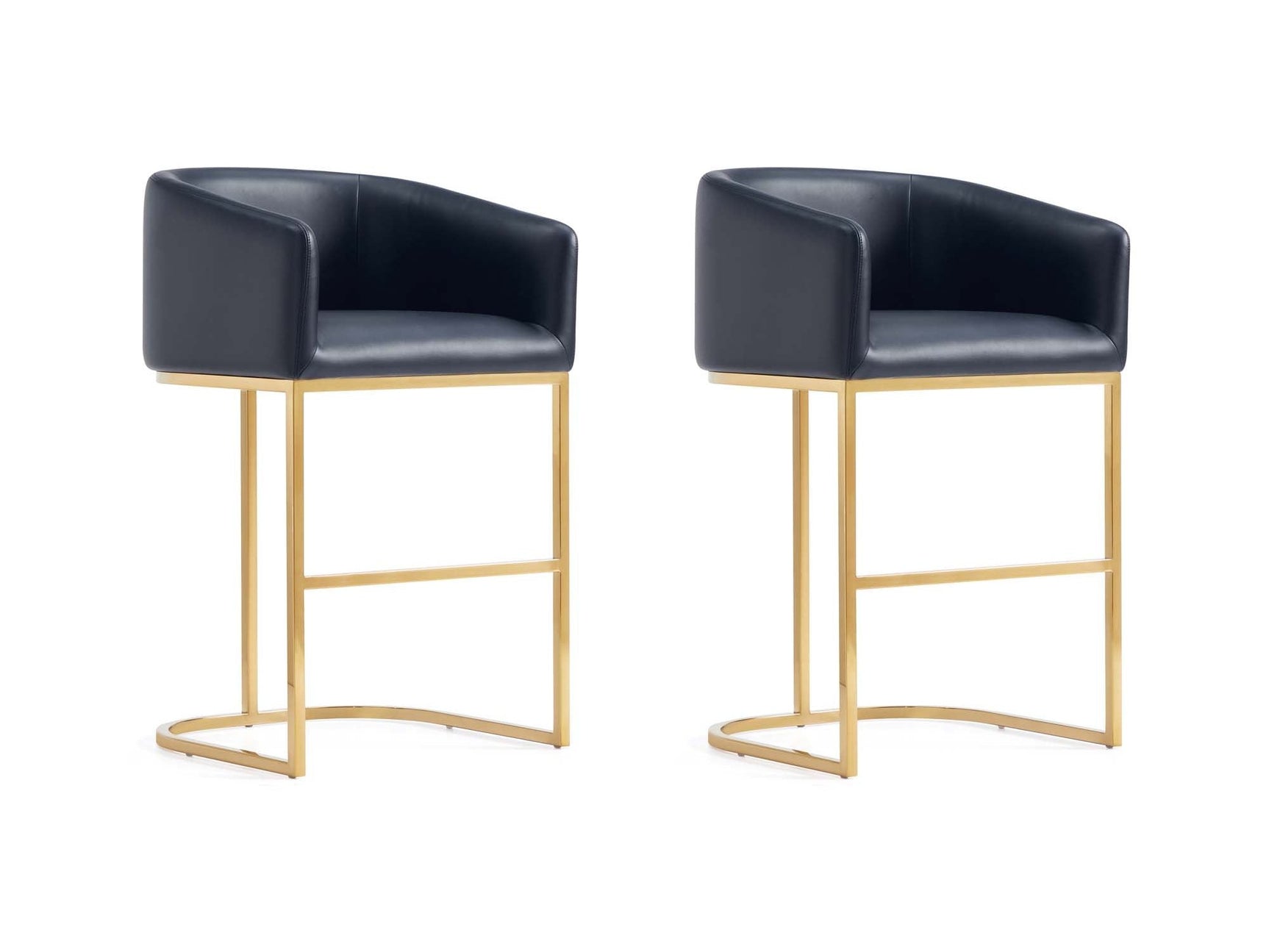 Louvre Counter Stool in Black (set of 2) - Ornate Home