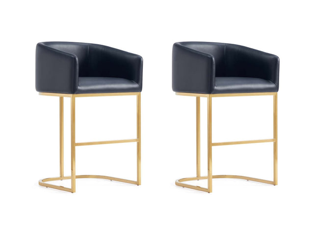 Louvre Counter Stool in Black (set of 2) - Ornate Home