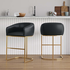 Louvre Counter Stool in Black (set of 2) - Ornate Home