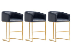 Louvre Counter Stool in Black (set of 3) - Ornate Home