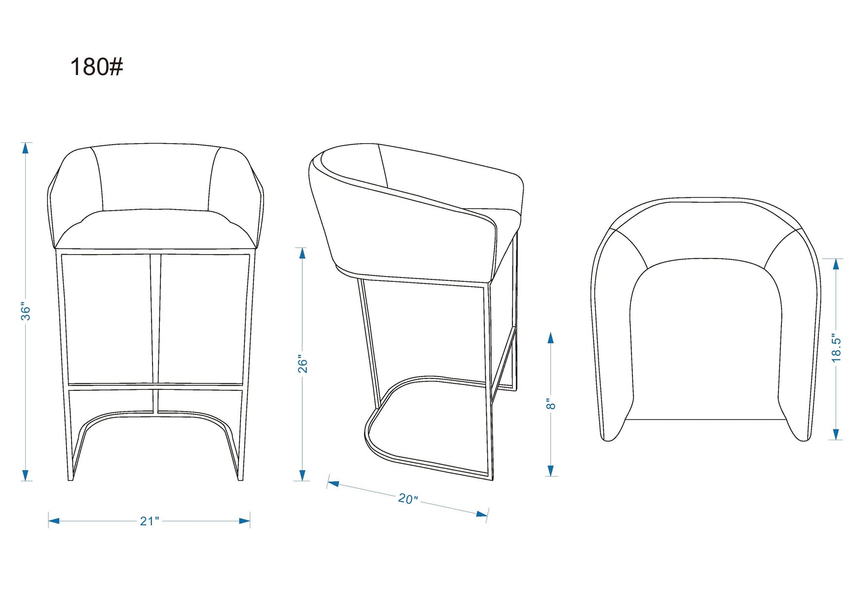 Louvre Counter Stool in Cream and Titanium Gold (set of 3) - Ornate Home