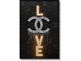 Love C Designer Mixed Media Artwork Wall Art - Ornate Home