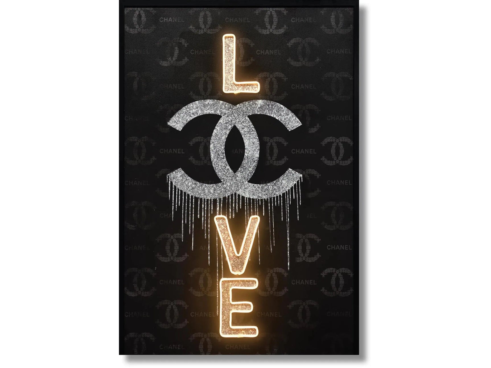 Love C Designer Mixed Media Artwork Wall Art - Ornate Home