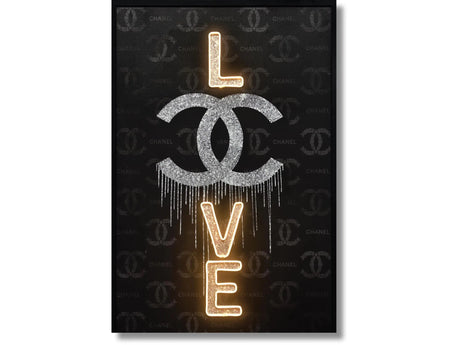 Love C Designer Mixed Media Artwork Wall Art - Ornate Home