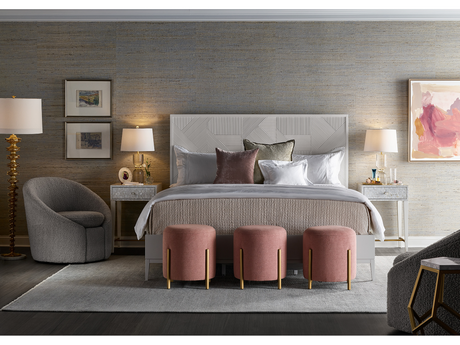 Love Joy Bliss Fairy Tale Blush/Soft Gold Pouf - Ornate Home