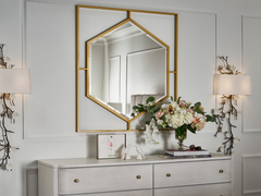 Love Joy Bliss Soft Gold Metal Mirror - Ornate Home
