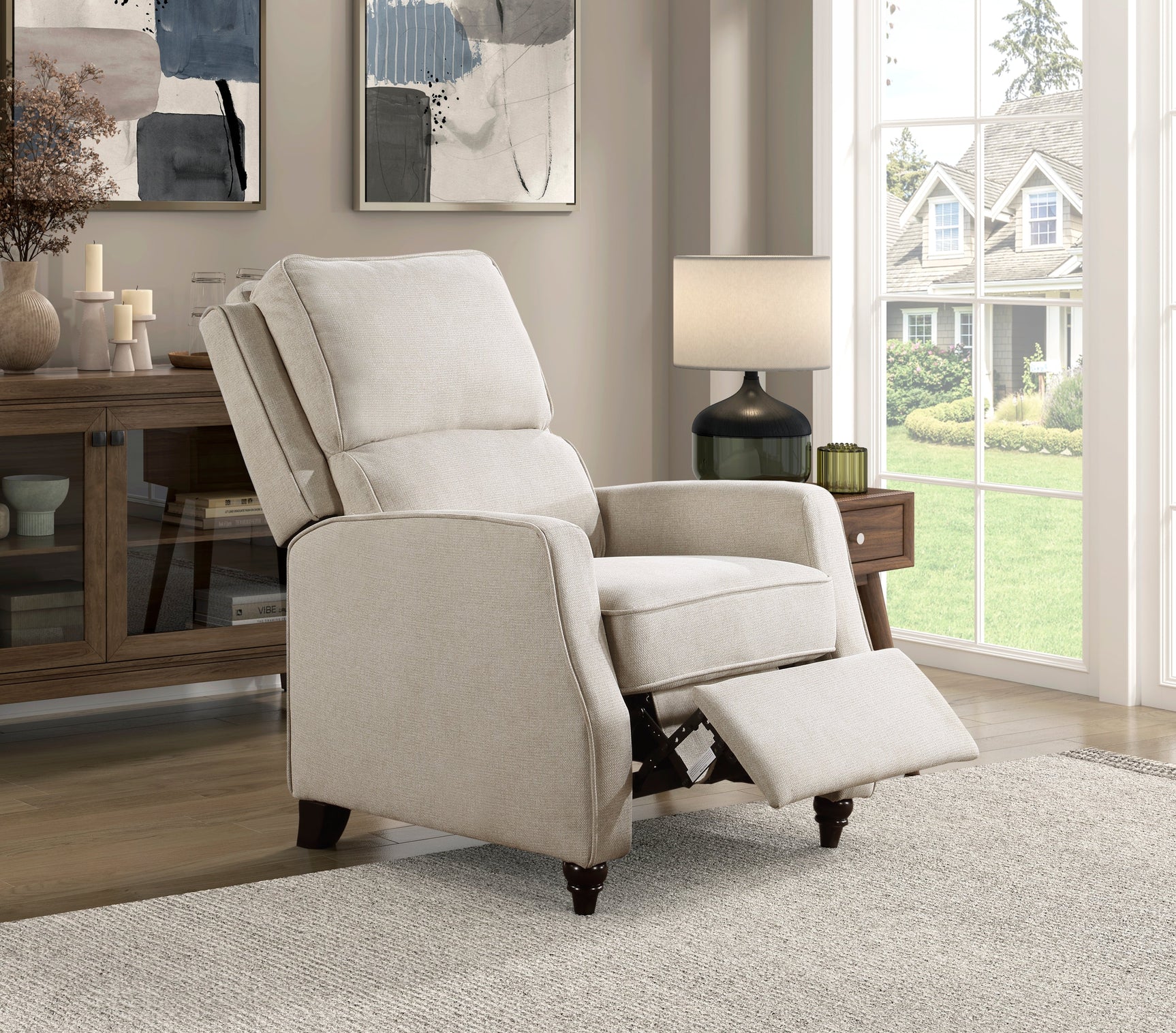 Loveland Beige Reclining Chair - Ornate Home