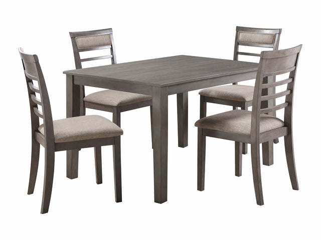 Lovell Gray/Brown 5-Piece Pack Dinette Set - Ornate Home