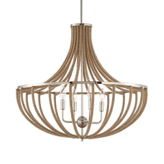 Lovelock Nickel 4 Light Rope Empire Chandelier - Ornate Home