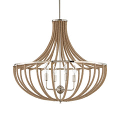 Lovelock Nickel 4 Light Rope Empire Chandelier - Ornate Home