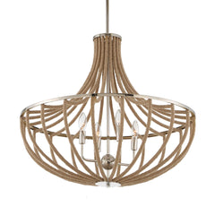 Lovelock Nickel 4 Light Rope Empire Chandelier - Ornate Home