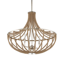 Lovelock Nickel 4 Light Rope Empire Chandelier - Ornate Home
