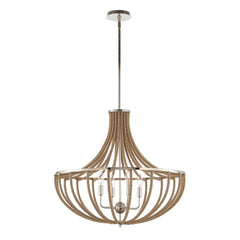Lovelock Nickel 4 Light Rope Empire Chandelier - Ornate Home