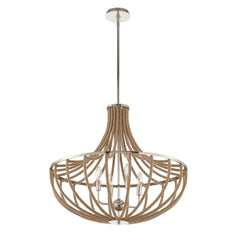 Lovelock Nickel 4 Light Rope Empire Chandelier - Ornate Home