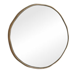 Lowen Brass Round Mirror - Ornate Home