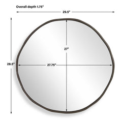 Lowen Bronze Round Mirror - Ornate Home
