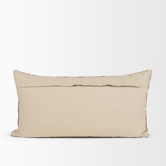 Lowen Copper Rust 14x26 Lumbar Woven Decorative Pillow Cover - Ornate Home