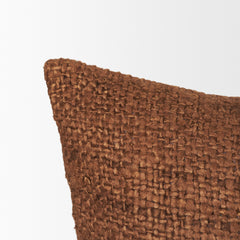 Lowen Copper Rust 14x26 Lumbar Woven Decorative Pillow Cover - Ornate Home