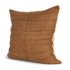 Lowen Copper Rust 22x22 Square Woven Decorative Pillow Cover - Ornate Home