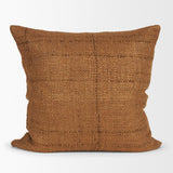 Lowen Copper Rust 22x22 Square Woven Decorative Pillow Cover - Ornate Home