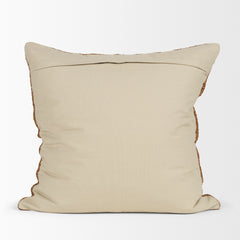Lowen Copper Rust 22x22 Square Woven Decorative Pillow Cover - Ornate Home