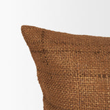 Lowen Copper Rust 22x22 Square Woven Decorative Pillow Cover - Ornate Home