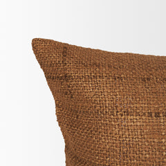 Lowen Copper Rust 22x22 Square Woven Decorative Pillow Cover - Ornate Home