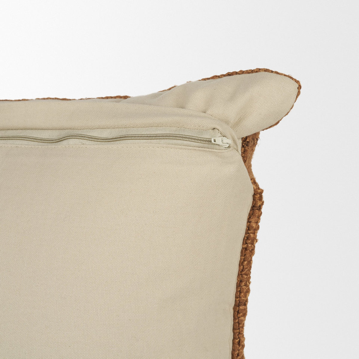 Lowen Copper Rust 22x22 Square Woven Decorative Pillow Cover - Ornate Home