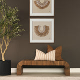 Lowen Copper Rust 22x22 Square Woven Decorative Pillow Cover - Ornate Home