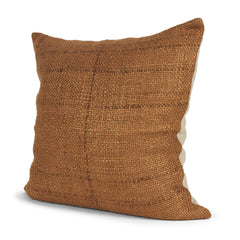 Lowen Copper Rust 22x22 Square Woven Pillow Cover with Non-Allergen Filler - Ornate Home
