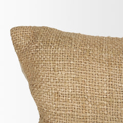 Lowen Gold 14x26 Lumbar Woven Pillow Cover with Down Filler - Ornate Home