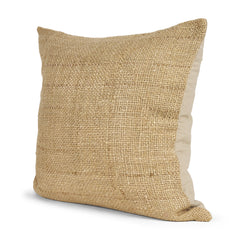 Lowen Gold 22x22 Square Woven Pillow Cover with Non-Allergen Filler - Ornate Home