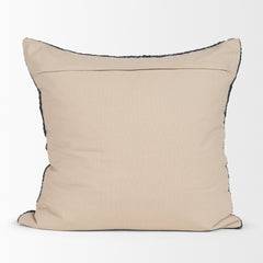 Lowen Navy 22x22 Square Woven Decorative Pillow Cover - Ornate Home