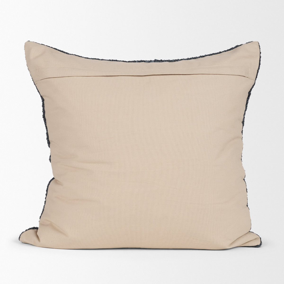 Lowen Navy 22x22 Square Woven Pillow Cover with Down Filler - Ornate Home
