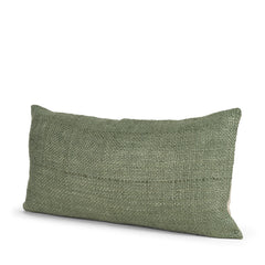 Lowen Silver Sage 14x26 Woven Pillow Cover with Down Filler - Ornate Home