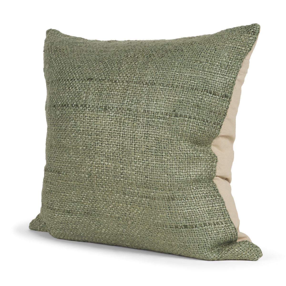 Lowen Silver Sage 22x22 Square Woven Pillow Cover with Down Filler - Ornate Home