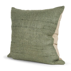 Lowen Silver Sage 22x22 Square Woven Pillow Cover with Down Filler - Ornate Home