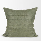 Lowen Silver Sage 22x22 Square Woven Pillow Cover with Down Filler - Ornate Home