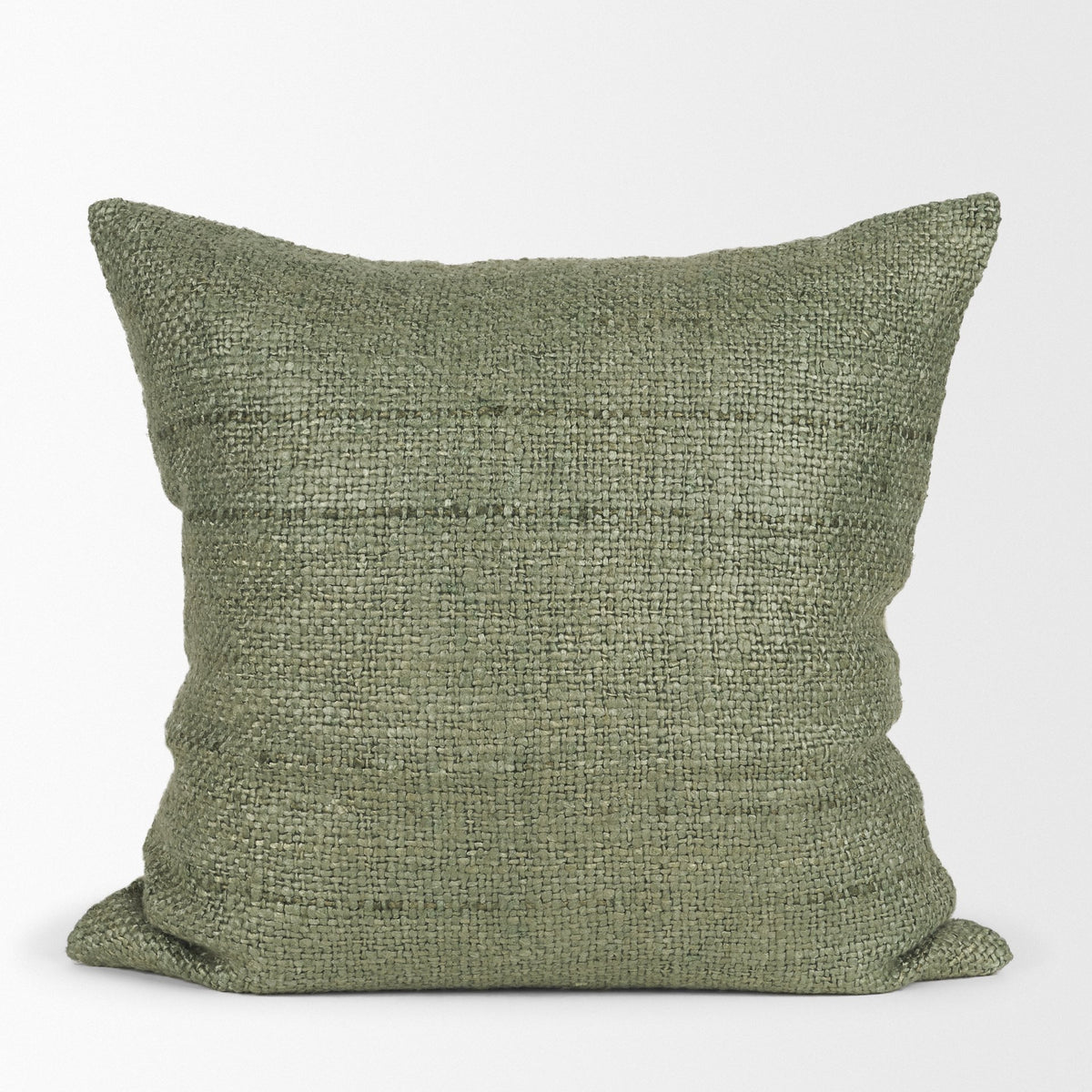 Lowen Silver Sage 22x22 Square Woven Pillow Cover with Down Filler - Ornate Home