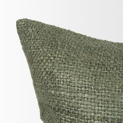 Lowen Silver Sage 22x22 Square Woven Pillow Cover with Down Filler - Ornate Home