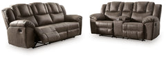 Lowilla Driftwood Reclining Sofa and Loveseat - Ornate Home